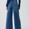 High Rise Stride Wide-Leg Ankle Jeans