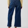 High Rise Stride Wide-Leg Ankle Jeans