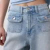 High Rise Stride Wide-Leg Ankle Jeans