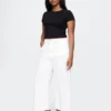 High Rise Stride Wide-Leg Ankle Jeans