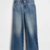 High Rise Stride Wide-Leg Ankle Jeans