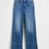 High Rise Stride Wide-Leg Ankle Jeans