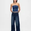 High Rise Stride Wide-Leg Jeans