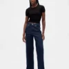 High Rise Stride Wide-Leg Jeans
