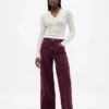 High Rise Stride Wide-Leg Jeans