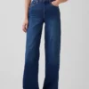 High Rise Stride Wide-Leg Jeans