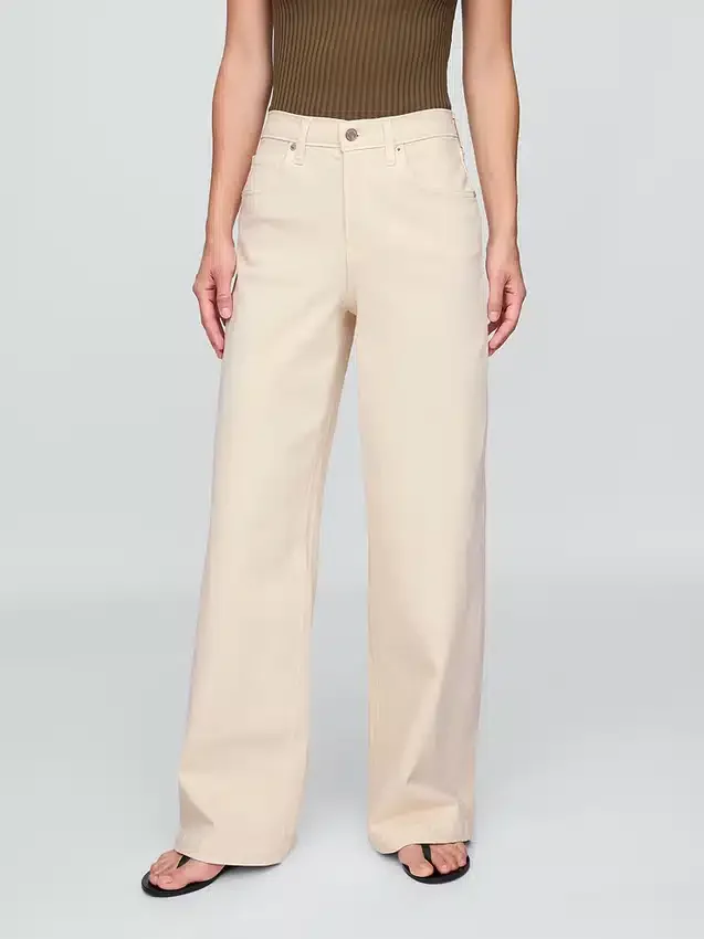High Rise Stride Wide-Leg Jeans