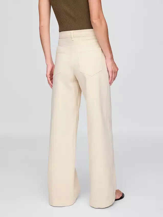 High Rise Stride Wide-Leg Jeans