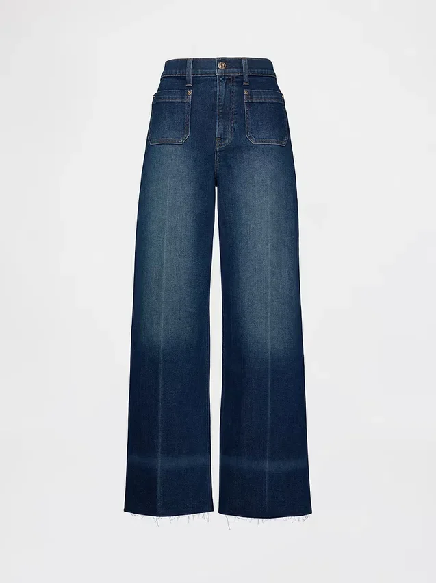 High Rise Stride Wide-Leg Jeans