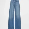 High Rise Stride Wide-Leg Jeans