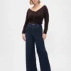 High Rise Stride Wide-Leg Jeans