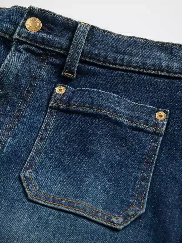 High Rise Stride Wide-Leg Jeans