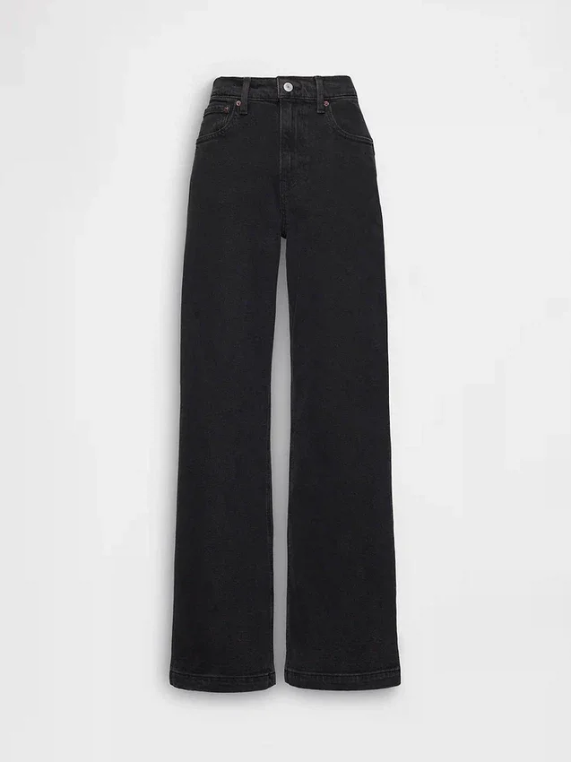 High Rise Stride Wide-Leg Jeans
