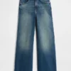 High Rise Stride Wide-Leg Jeans