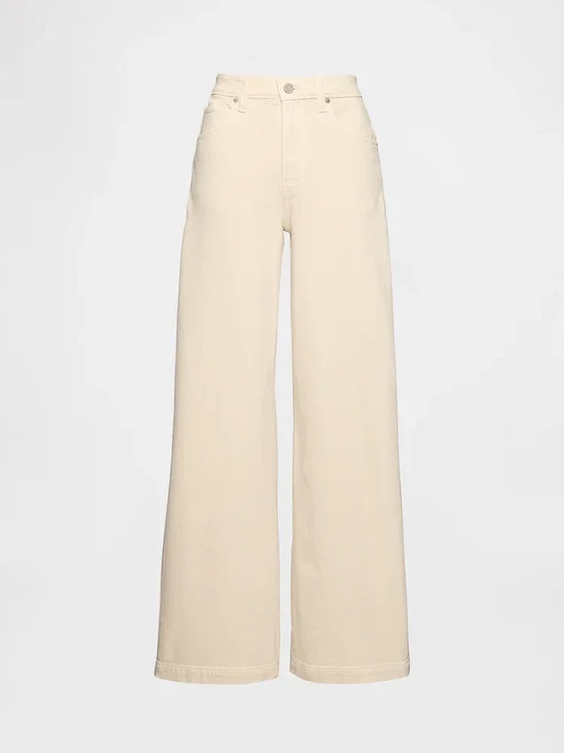 High Rise Stride Wide-Leg Jeans