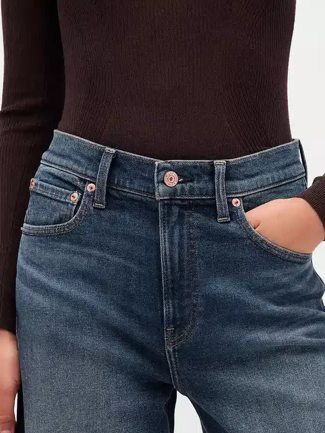 High Rise Stride Wide-Leg Jeans