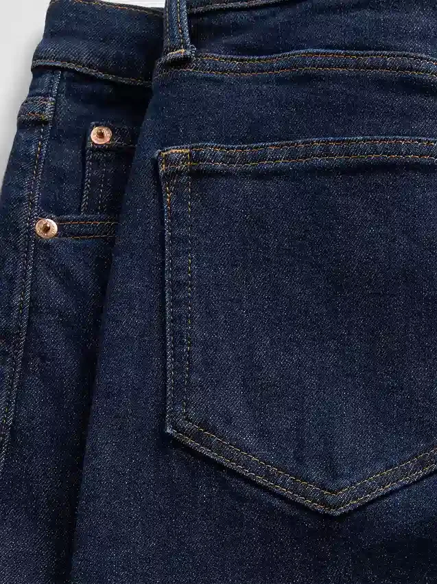 High Rise Stride Wide-Leg Jeans