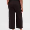 High Rise Twill Straight Ankle Pants