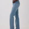 High Rise Twisted-Seam '90S Slim Straight Jeans