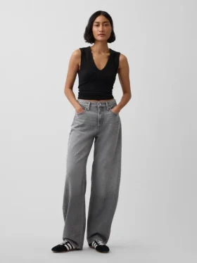 High Rise Ultrasoft Barrel Jeans