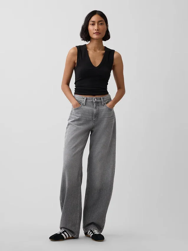 High Rise Ultrasoft Barrel Jeans