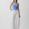 High Rise Ultrasoft Belted Horseshoe Jeans