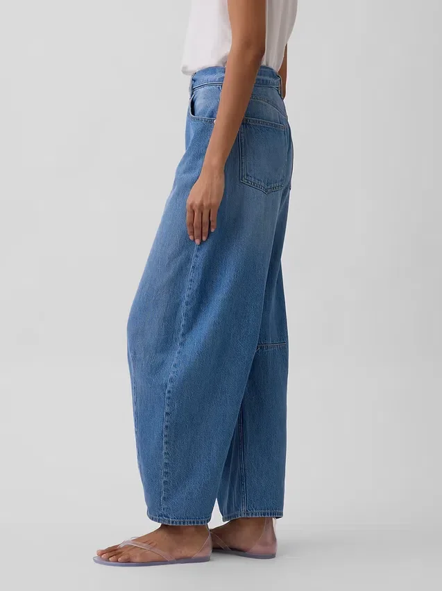 High Rise Ultrasoft Belted Horseshoe Jeans