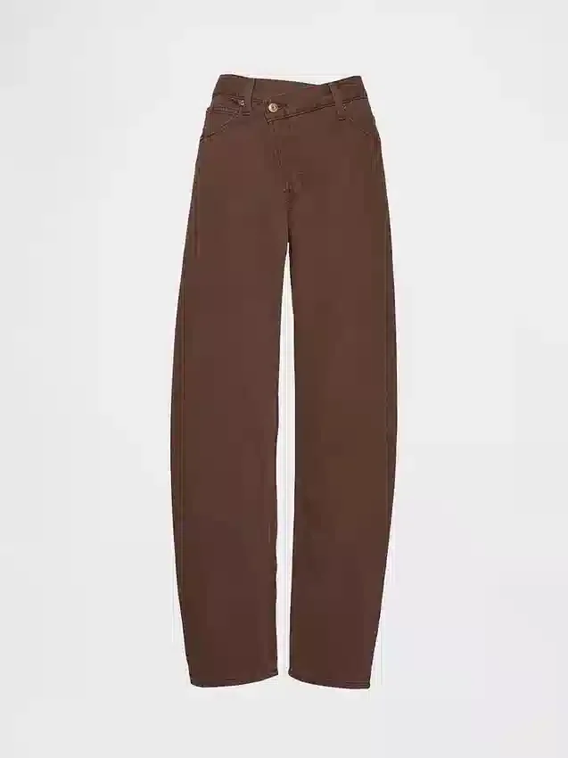 High Rise Ultrasoft Crossover Barrel Jeans