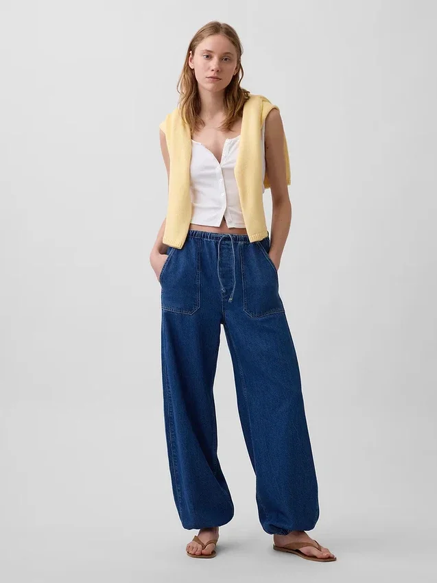 High Rise Ultrasoft Easy Barrel Jeans