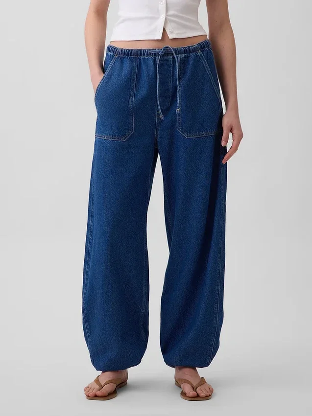 High Rise Ultrasoft Easy Barrel Jeans
