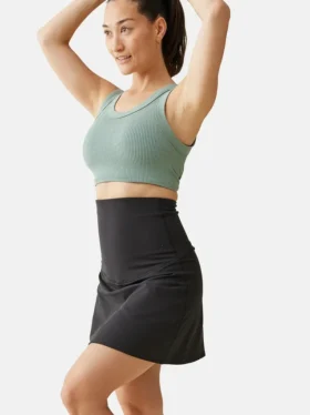 Ingrid and Isabel the New Mama Black Postpartum Support Skort