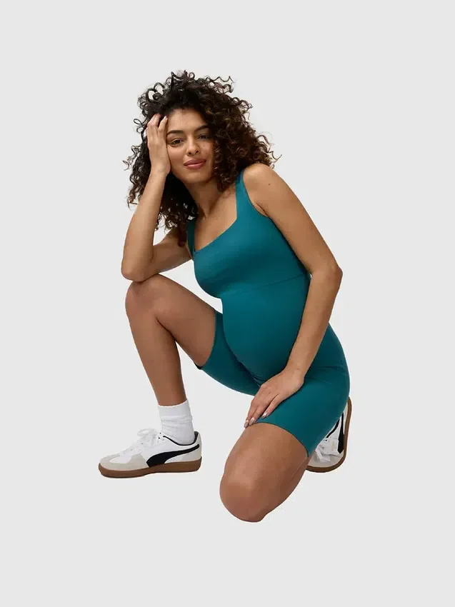 Ingrid and Isabel the Short Maternity Active Unitard Jumpsuit