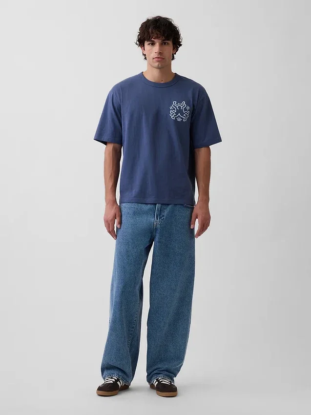 Keith Haring Oversized Graphic T-Shirt