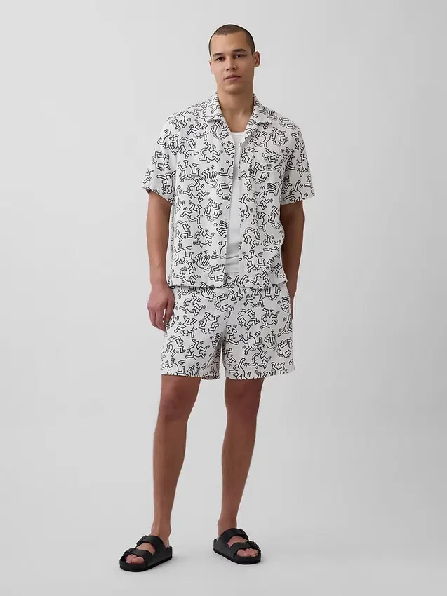 Keith Haring Textured Easy Shorts
