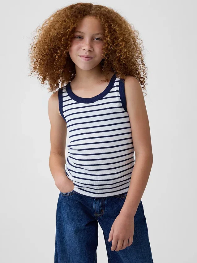 Kid Rib Scoop Tank Top