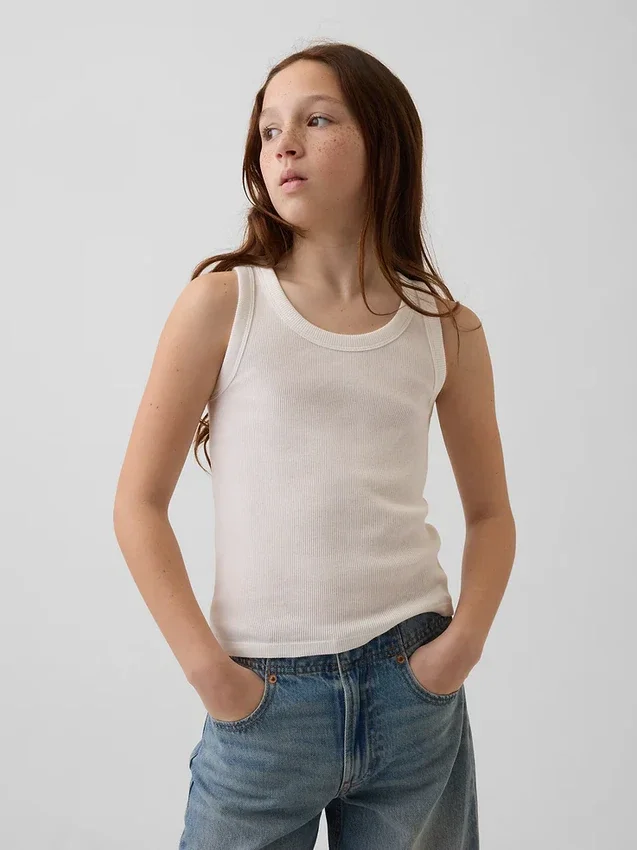 Kid Rib Scoop Tank Top