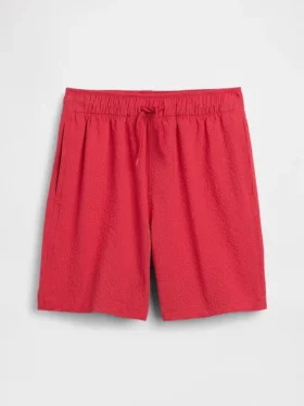 Kids 5" Seersucker Swim Trunks