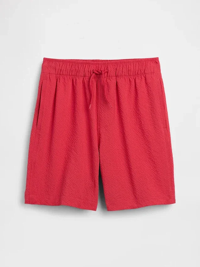 Kids 5" Seersucker Swim Trunks