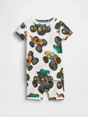 Kids & Baby Hot Wheels Organic Brushed Cotton Pj Short Set