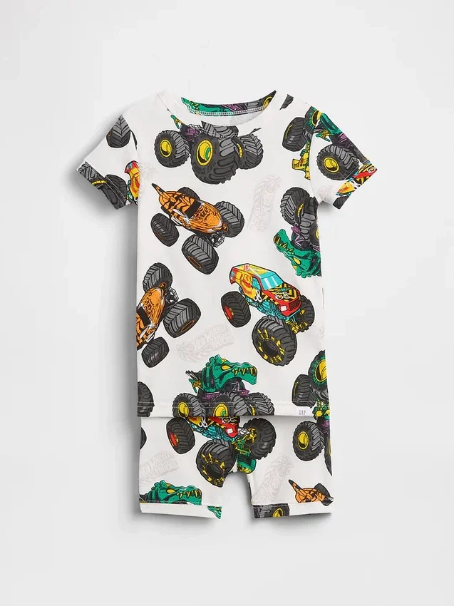 Kids & Baby Hot Wheels Organic Brushed Cotton Pj Short Set