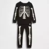 Kids & Baby Organic Brushed Cotton Glow-In-The-Dark Skeleton Pj Set
