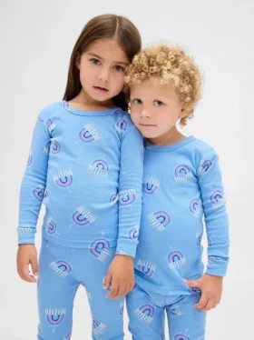 Kids & Baby Organic Brushed Cotton Holiday Pj Set