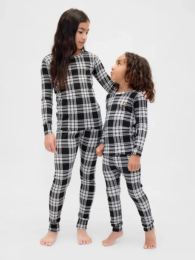 Kids & Baby Organic Brushed Cotton Holiday Pj Set