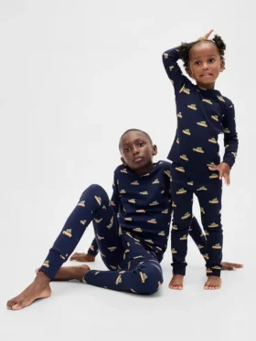 Kids & Baby Organic Brushed Cotton Holiday Pj Set