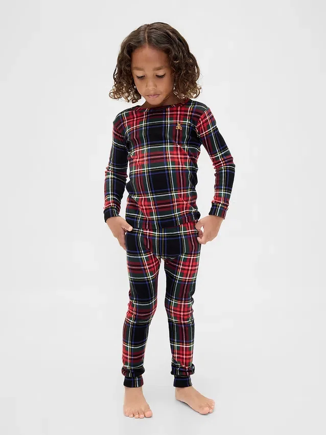 Kids & Baby Organic Brushed Cotton Holiday Pj Set