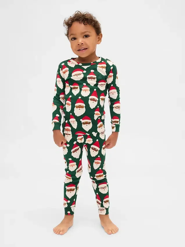 Kids & Baby Organic Brushed Cotton Holiday Pj Set