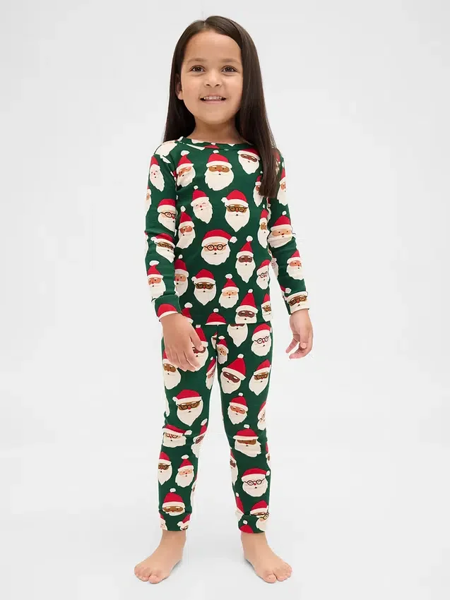 Kids & Baby Organic Brushed Cotton Holiday Pj Set