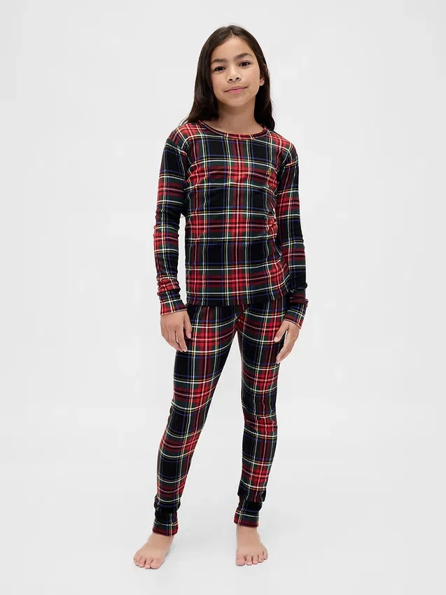 Kids & Baby Organic Brushed Cotton Holiday Pj Set