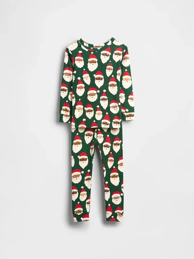 Kids & Baby Organic Brushed Cotton Holiday Pj Set