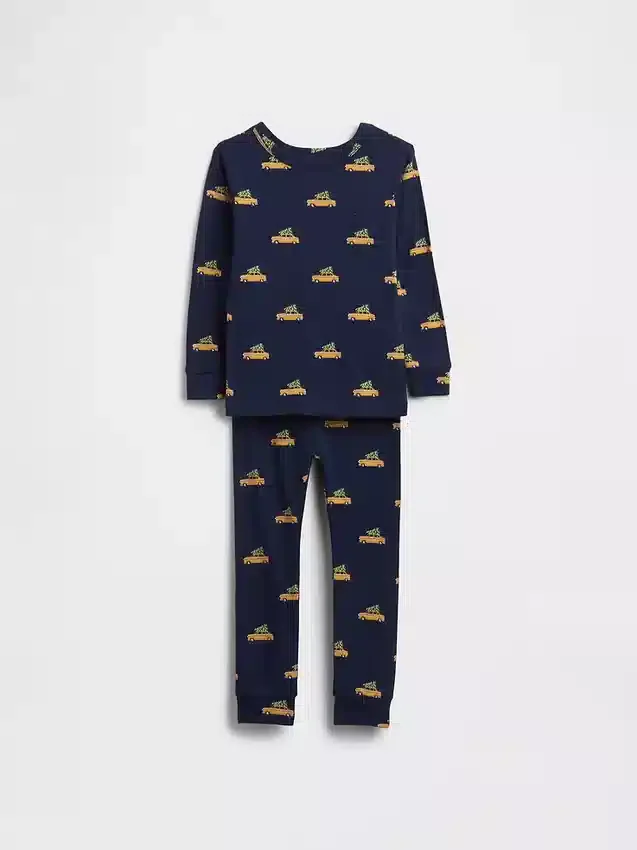 Kids & Baby Organic Brushed Cotton Holiday Pj Set
